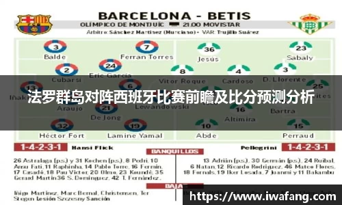 法罗群岛对阵西班牙比赛前瞻及比分预测分析